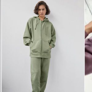 TNA - Cozy Fleece Boyfriend Zip Up Hoodie